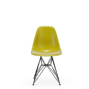 Vitra Sedia Eames DSR base nera scocca senape Longho Design Palermo