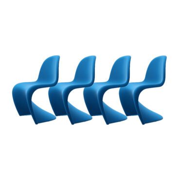 Vitra Set da 4 Sedie Panton Blu Ghiacciaio Longho Design Palermo