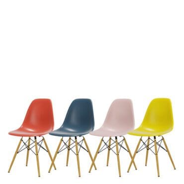 Vitra Set di 4 Sedie Seames Plastic Chair DSW Acero Giallo Multicolore Longho Design Palermo