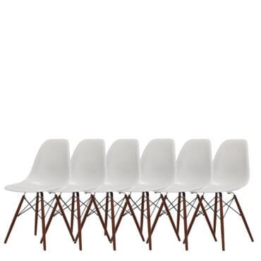 Vitra Set di 6 Sedie Seames Plastic Chair DSW Acero Scuro Bianco Longho Design Palermo