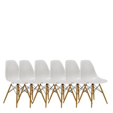 Vitra Set di 6 Sedie Seames Plastic Chair DSW Frassino Bianco Longho Design Palermo