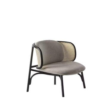 Thonet Lounge chair Suzenne faggio nero paglia di Vienna seduta e schienale imbottiti longho design palermo