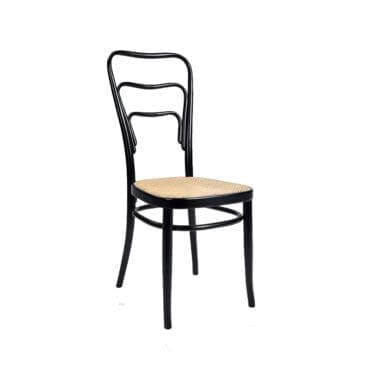 Thonet Sedia Vienna 144 faggio nero seduta in paglia di Vienna longho design palermo