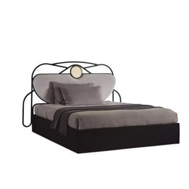 Thonet - Testiera Letto Yvette struttura in Faggio nero decoro in paglia di Vienna