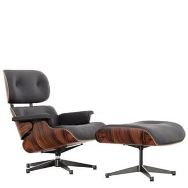 Vitra - Poltrona Lounge Chair Classic & Ottoman Palissandro Santos nero
