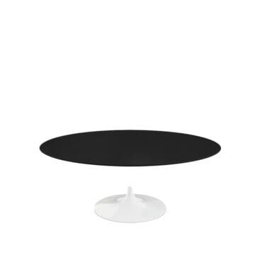 Knoll Tavolino Ovale Saarinen base Bianca top laminato nero L107 longho design palermo