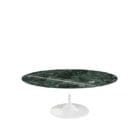 Knoll Tavolino Ovale Saarinen base Bianca top marmo Verde Alpi L107 longho design palermo