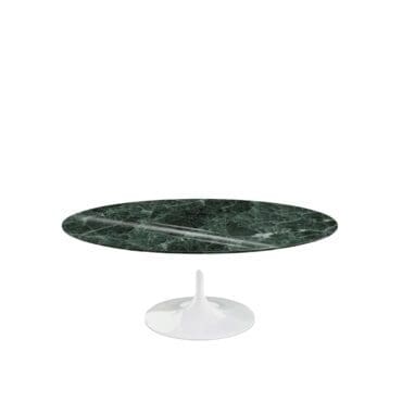 Knoll Tavolino Ovale Saarinen base Bianca top marmo Verde Alpi L107 longho design palermo