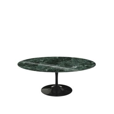 Knoll Tavolino Ovale Saarinen base nero top marmo Verde Alpi L107 longho design palermo