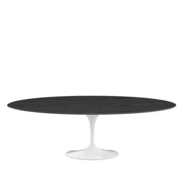 Knoll Tavolo da Pranzo Ovale Saarinen base bianco top Noce ebanizzato L244 longho design palermo