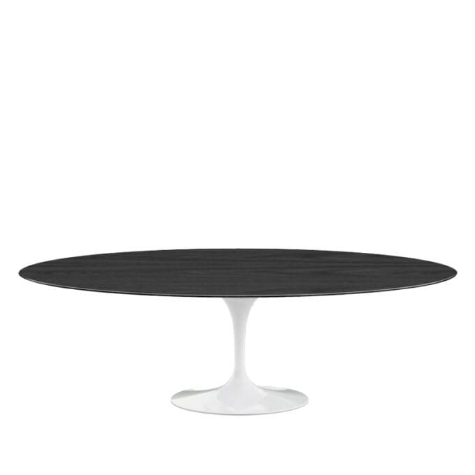Knoll Tavolo da Pranzo Ovale Saarinen base bianco top Noce ebanizzato L244 longho design palermo