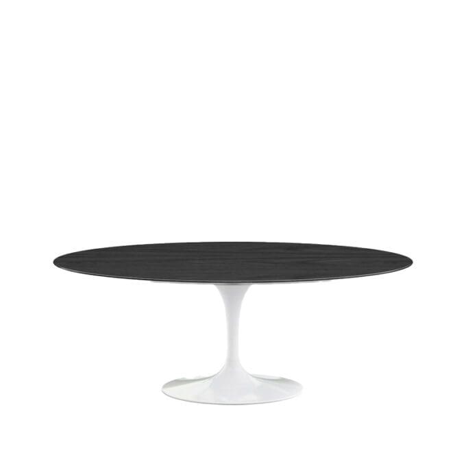 Knoll Tavolo da Pranzo Ovale Saarinen base bianco top Noce ebanizzato longho design palermo longho design palermo