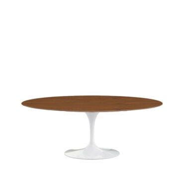 Knoll Tavolo da Pranzo Ovale Saarinen base bianco top Noce longho design palermo longho design palermo