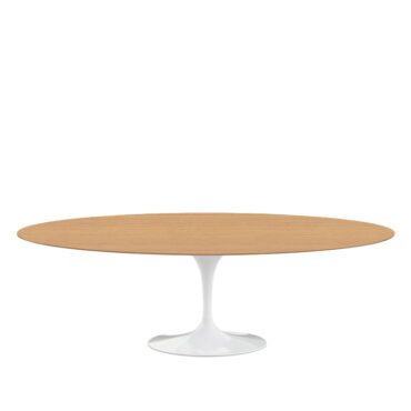 Knoll Tavolo da Pranzo Ovale Saarinen base bianco top Rovere chiaro L244 longho design palermo