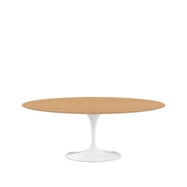 Knoll Tavolo da Pranzo Ovale Saarinen base bianco top Rovere naturale longho design palermo longho design palermo