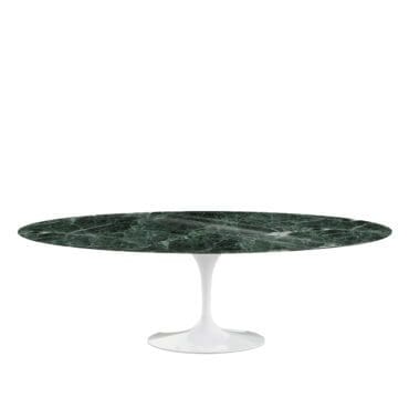 Knoll Tavolo da Pranzo Ovale Saarinen base bianco top Verde Alpi lucido L244 longho design palermo