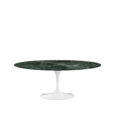 Knoll Tavolo da Pranzo Ovale Saarinen base bianco top Verde Alpi lucido longho design palermo