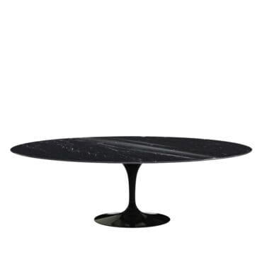 Knoll Tavolo da Pranzo Ovale Saarinen base nero top Nero Marquina lucido L244 longho design palermo