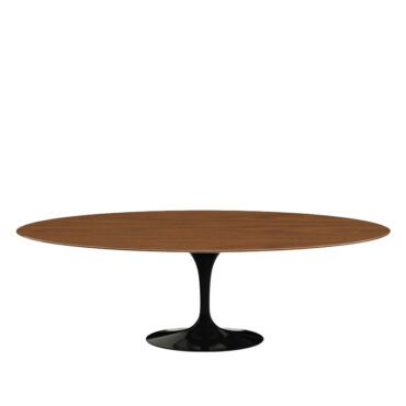 Knoll Tavolo da Pranzo Ovale Saarinen base nero top Noce L244 longho design palermo