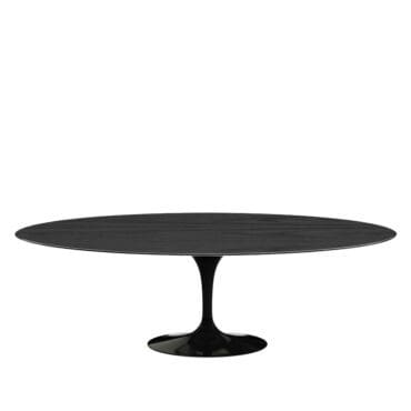 Knoll Tavolo da Pranzo Ovale Saarinen base nero top Noce ebanizzato L244 longho design palermo