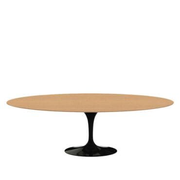 Knoll Tavolo da Pranzo Ovale Saarinen base nero top Rovere chiaro L244 longho design palermo