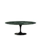 Knoll Tavolo da Pranzo Ovale Saarinen base nero top Verde Alpi lucido longho design palermo