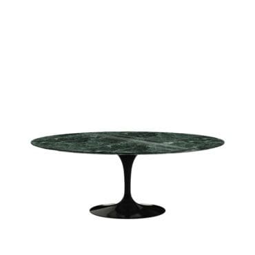 Knoll Tavolo da Pranzo Ovale Saarinen base nero top Verde Alpi lucido longho design palermo