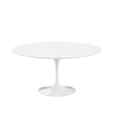 Knoll Tavolo da Pranzo Saarinen base Bianco top Laminato bianco d152 longho design palermo