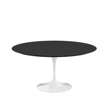 Knoll Tavolo da Pranzo Saarinen base Bianco top Laminato nero d152 longho design palermo