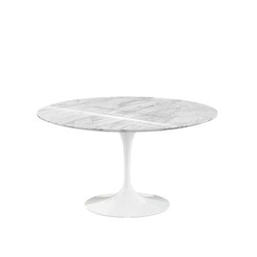 Knoll Tavolo da Pranzo Saarinen base Bianco top marmo Statuarietto d137 longho design palermo