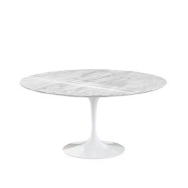 Knoll Tavolo da Pranzo Saarinen base Bianco top marmo Statuarietto d152 longho design palermo