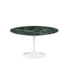 Knoll Tavolo da Pranzo Saarinen base Bianco top marmo Verde Alpi d137 longho design palermo