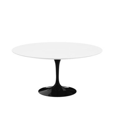 Knoll Tavolo da Pranzo Saarinen base nero top Laminato bianco d152 longho design palermo