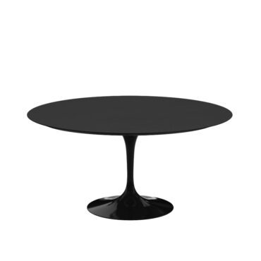 Knoll Tavolo da Pranzo Saarinen base nero top Laminato nero d152 longho design palermo