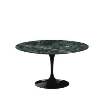 Knoll Tavolo da Pranzo Saarinen base nero top marmo Verde Alpi d137 longho design palermo
