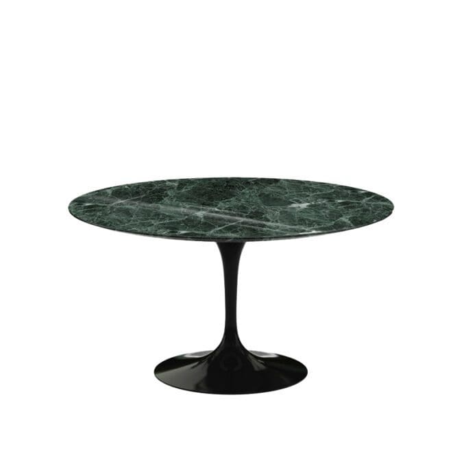 Knoll Tavolo da Pranzo Saarinen base nero top marmo Verde Alpi d137 longho design palermo