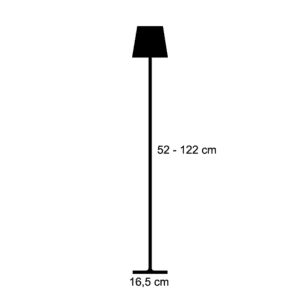 Zafferano Lampada da terra tavolo Poldina Pro L bianco longho design palermo