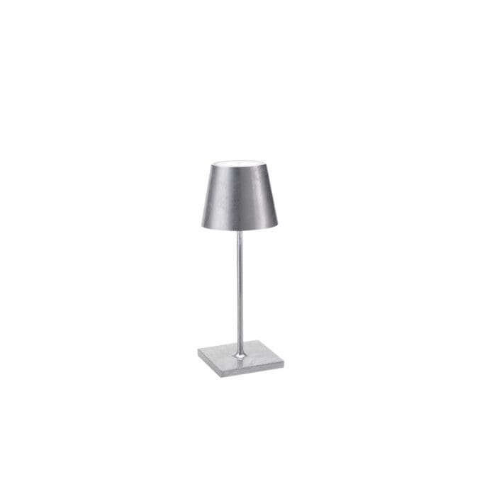 ZafferanoLampada da tavolo Poldina mini Pro argento