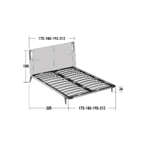 Flou Letto matrimoniale Gaudì piano doghe regolabile 160x200 longho design palermo