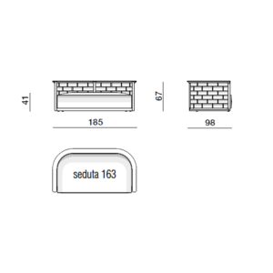 Molteni Divano Palinfrasca L185 longho design palermo