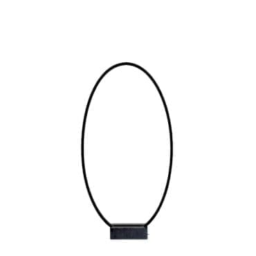 Nemo - Lampada da terra Ellisse nero base marmo nero