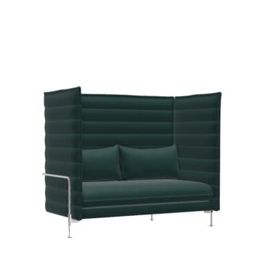 Vitra Divano Alcove Sofa imbottitura lounge tessuto F40 verde bluastro nero longho design palermo