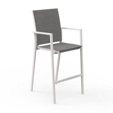 Talenti - Sgabello Bar Maiorca White silverblack