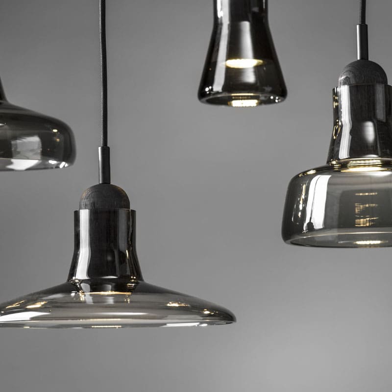 Brokis Lampada a sospensione Shadows rovere europeo nero Longho Design Palermo