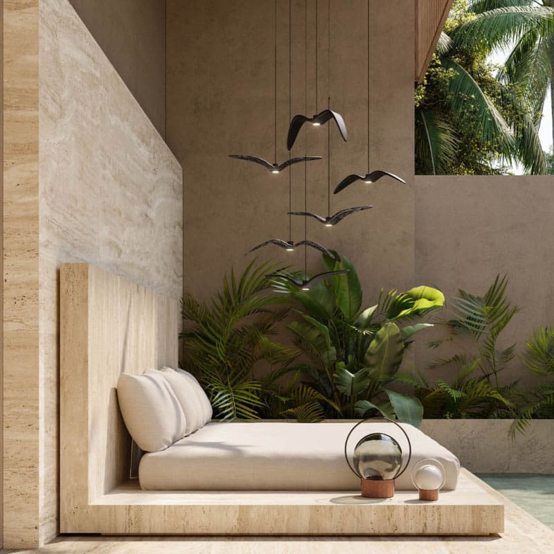 Brokis Lampade a sospensione Night Birds Outdoor nero Longho Design Palermo