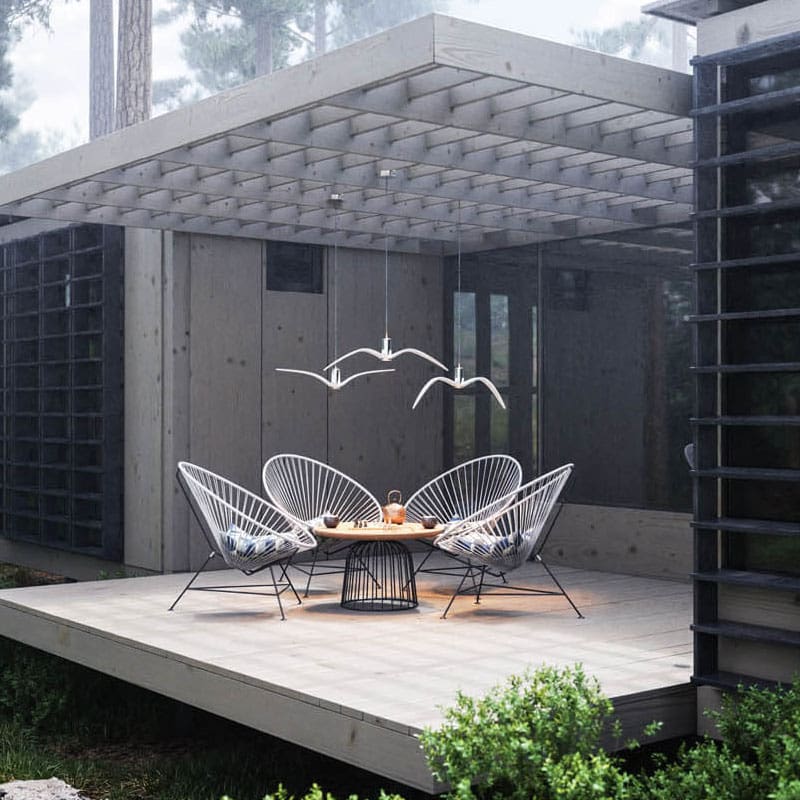 Brokis Lampade a sospensione Night Birds Outdoor silver 4 Longho Design Palermo