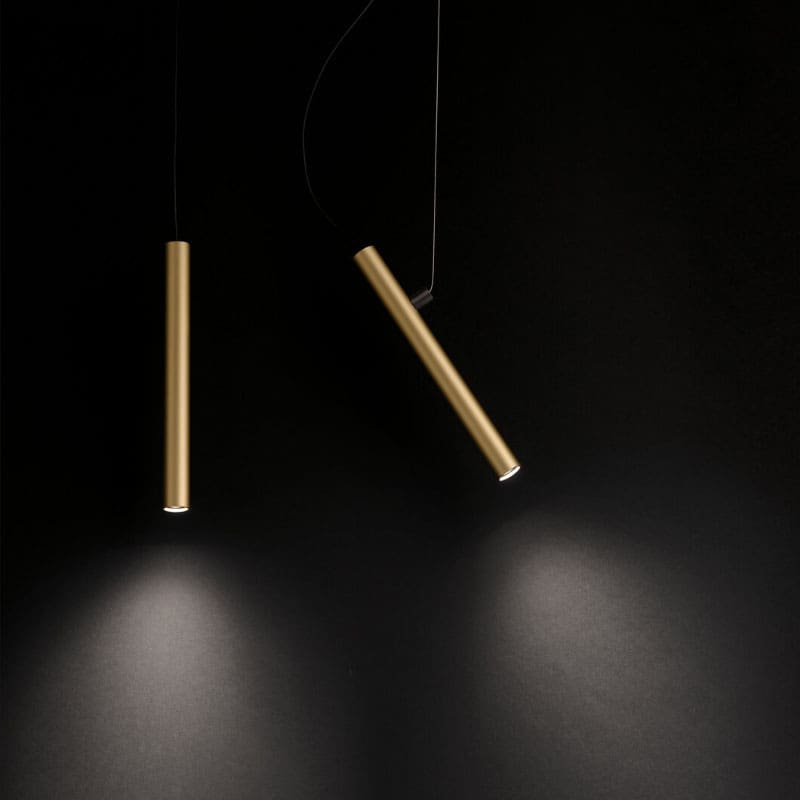 Cini&Nils Lampada a sospensione Cordina Cilindro 400 oro Longho Design Palermo