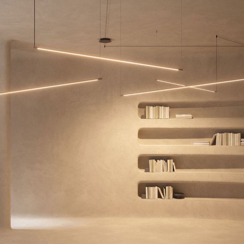 Cini&Nils Lampada a sospensione Cordina Lineare oro 1 Longho Design Palermo