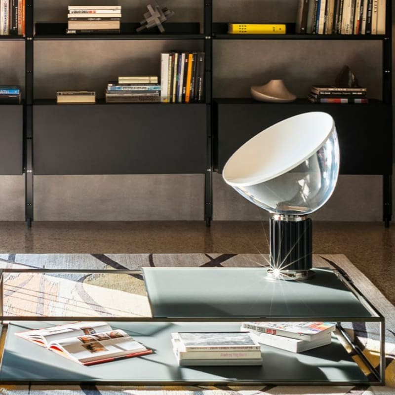 Desalto Tavolino Helsinki 15 top cristallo grafite 3 Longho Design Palermo