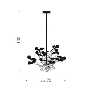 Ingo Maurer Lmpada a sospensione Birdie longho design palermo